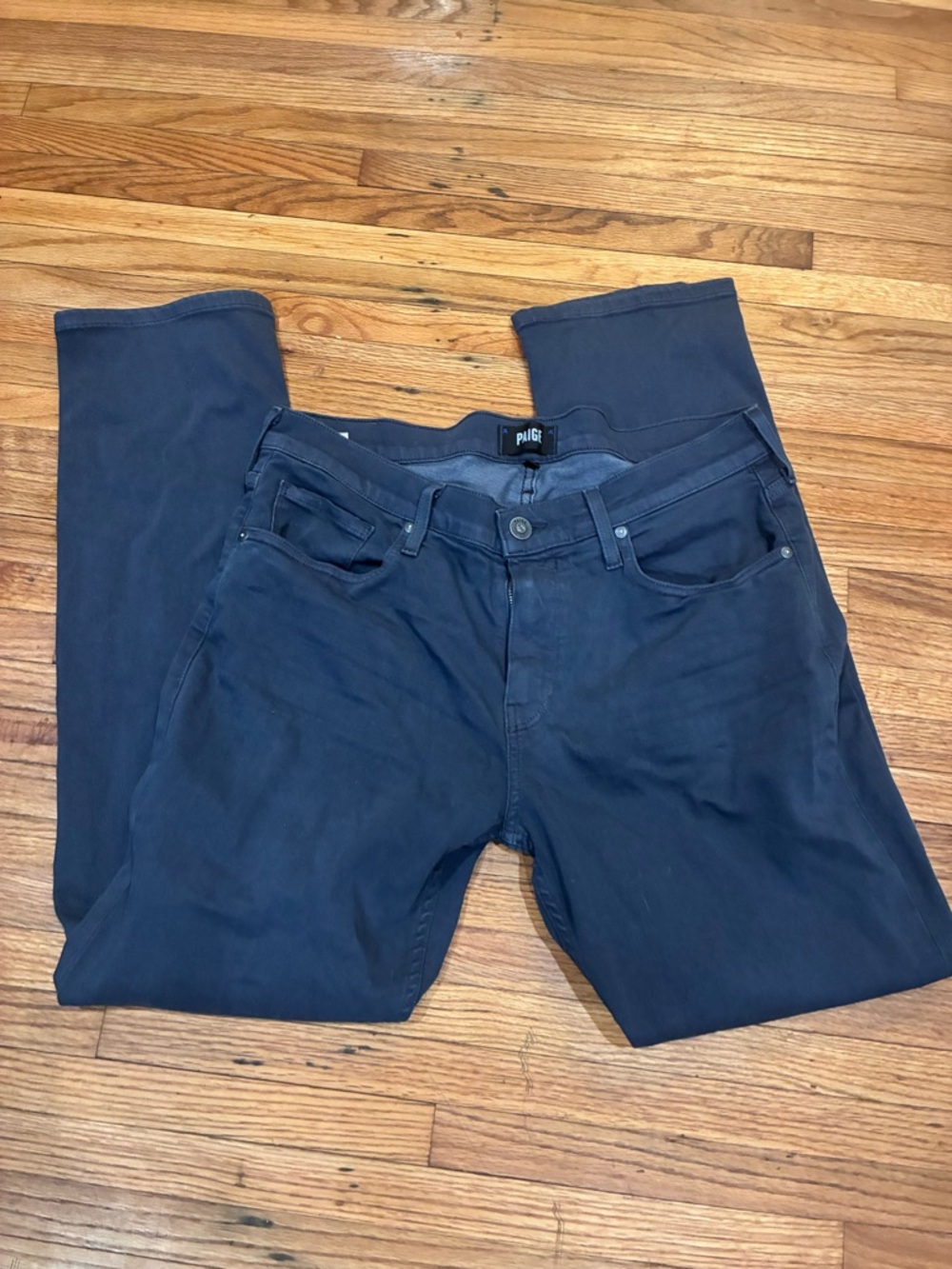 PAIGE Men’s Navy Slim Straight Jeans